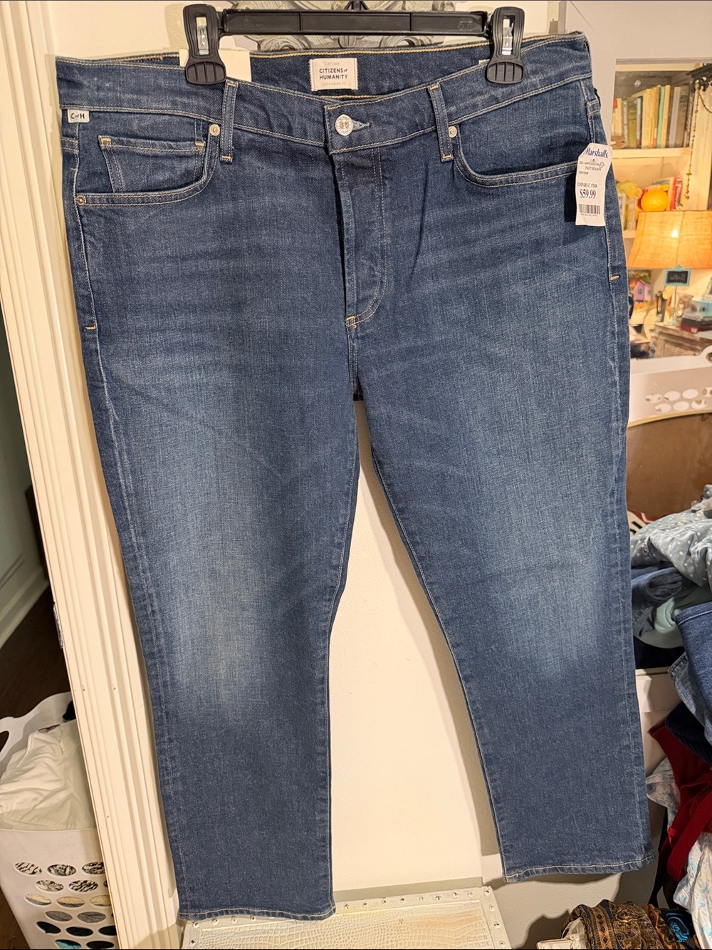 Citizens Of Humanity Men’s Mid Blue Slim Straight Jeans